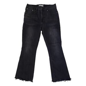 Madewell Cali Demi Boot black straight leg high rise jeans SIZE 29